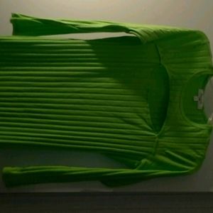 Full circle Neon green dress